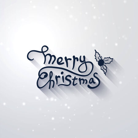 Merry christmas lettering, calligraphy greeting cardのイラスト素材