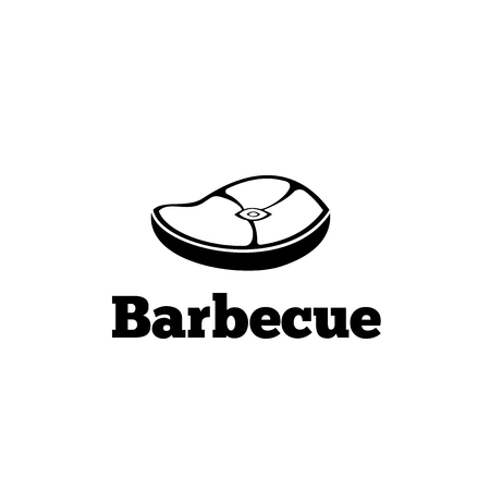 Vintage retro BBQ badge, vector isometric  labelのイラスト素材