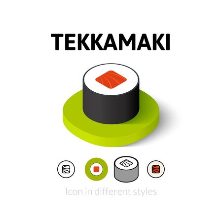 Tekkamaki icon, vector symbol in flat, outline and isometric styleのイラスト素材
