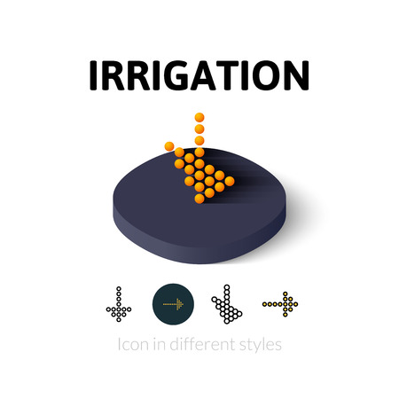 Irrigation icon, vector symbol in flat, outline and isometric styleのイラスト素材