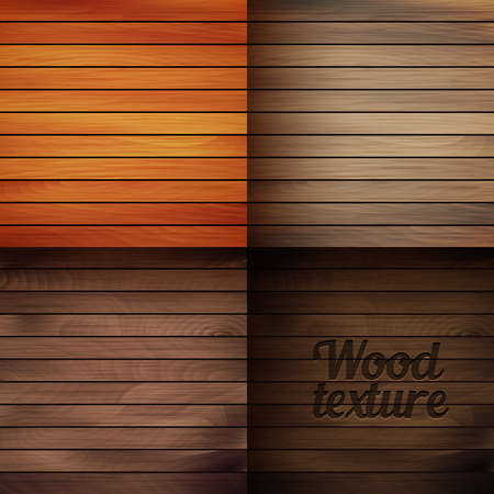 Set of vector wood texture backgrounds, four colors includedのイラスト素材