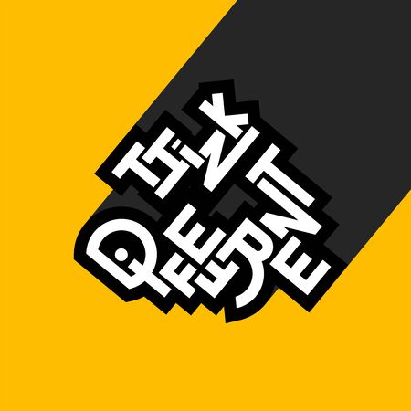 Think different phrase, graffiti logo sign, concept icon vector symbolのイラスト素材