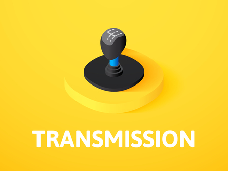 Transmission isometric icon isolated on color backgroundのイラスト素材