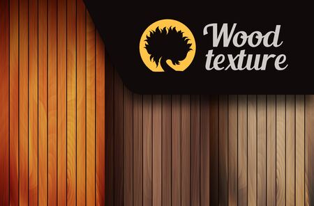 Set of three wood textures in three shades of brownのイラスト素材