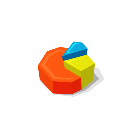 Pie chart element, business infographic round diagramのイラスト素材