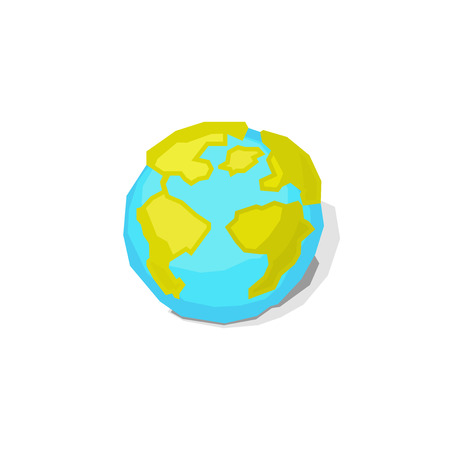 Earth world globe icon illustration on white background.のイラスト素材