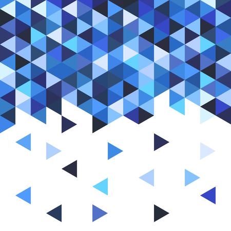 Geometric mosaic pattern from blue triangleのイラスト素材