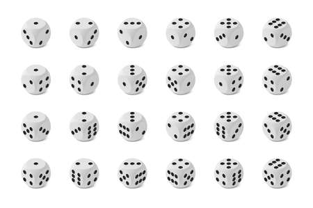 Twenty four photo realistic isometric game dicesのイラスト素材
