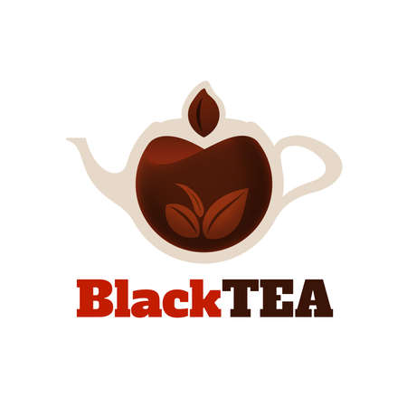 Black tea icontemplateのイラスト素材