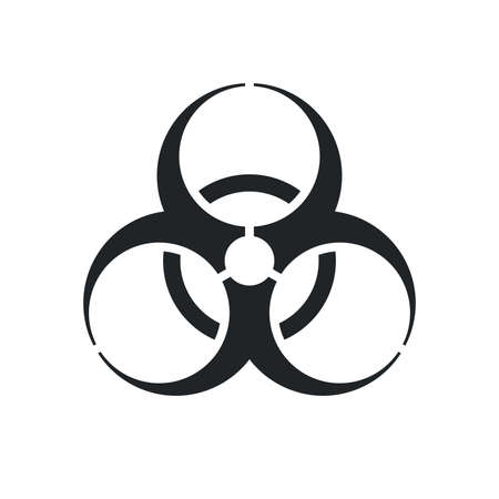 Black and white biohazard symbolのイラスト素材