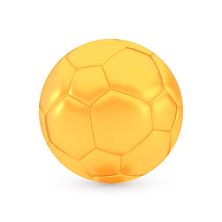 Golden football award concept, shiny realistic metallic soccer ballのイラスト素材