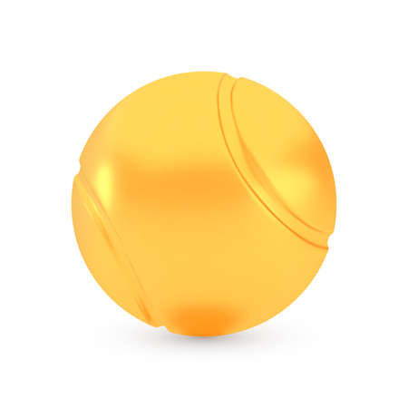 Golden tennis award concept, shiny realistic metallic ballのイラスト素材