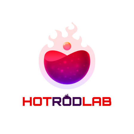 Hot rod lab logo templateのイラスト素材