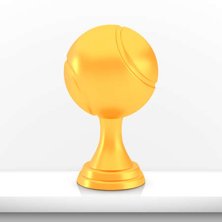 Winner tennis cup awardのイラスト素材
