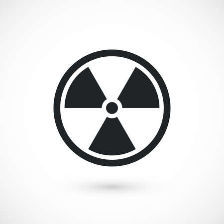 Black radiation symbol isolated on white backgroundのイラスト素材