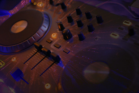 Controller and accessories DJ equipment, electronic night party