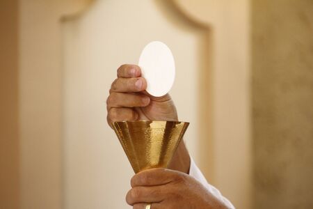 Consecration of bread and wine in the body and blood of Jesus - Sacred Host