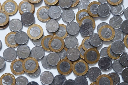 group of real money coins from brazil - economy and finance