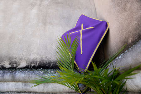Holy Week. Traditional Catholic celebration Palm Sunday. Christian faith. Religious symbol.