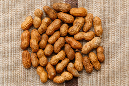 several peanuts in shell - leguminous plant food