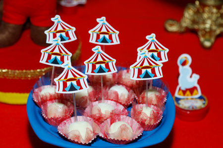 Delicious party candy, celebration candy, reception foodの写真素材