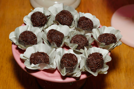 Delicious Party Candy, Celebration Candy, Reception Food, Brigadeiroの写真素材