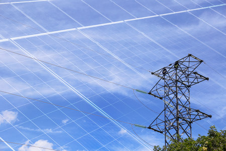 image illustrating power tower and solar panels