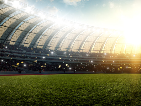 Soccer stadium, photorealistic 3d illustration, 3d renderの写真素材