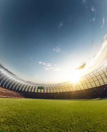 Soccer stadium, photorealistic 3d illustration, 3d renderの写真素材
