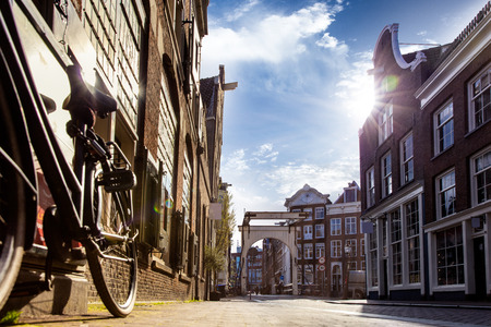 Amsterdam city streetの写真素材