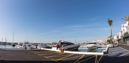 Spanish harbor in puerto banusの写真素材