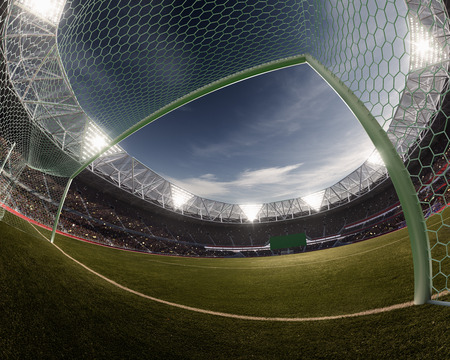 Evening stadium arena soccer field  background Render illustrationの写真素材