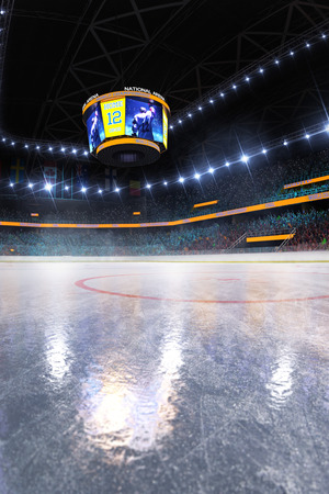 Hockey ice rink sport arena empty fieldの写真素材