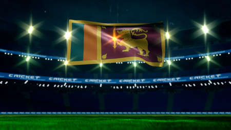 Sri Lanka flag incricket stadiumの写真素材