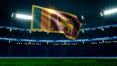 Sri Lanka flag incricket stadiumの写真素材