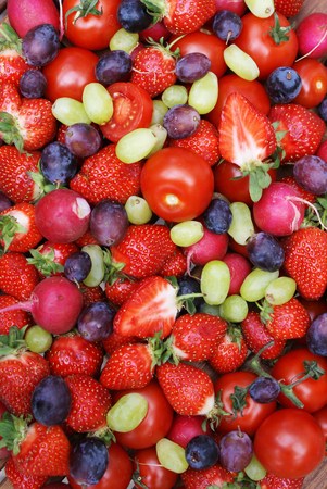 Healthy fruit mixtureの写真素材