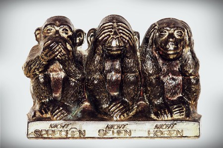 Three monkeys of wisdomの写真素材