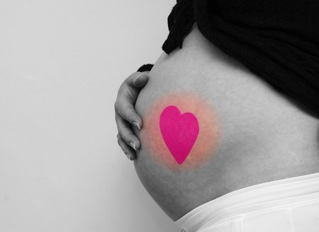Beautiful belly of a pregnant womanの写真素材