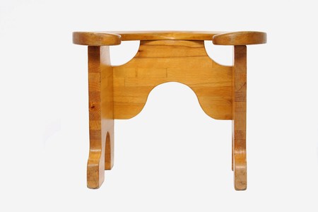 Birth stool on a white background