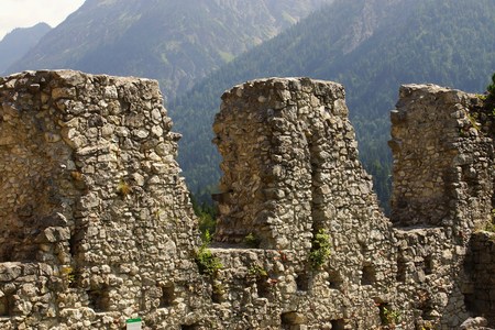 Ehrenberg castle ruins in Austriaの写真素材