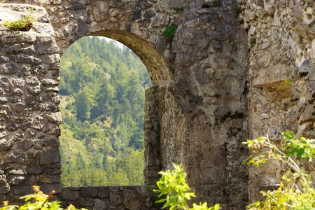 Ehrenberg castle ruins in Austriaの写真素材