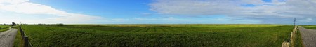 Panoramic view of the North Sea at low water