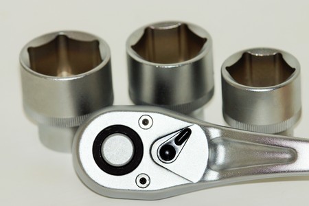 Socket driver set on a white background