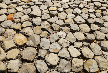 Large stones of a causewayの写真素材
