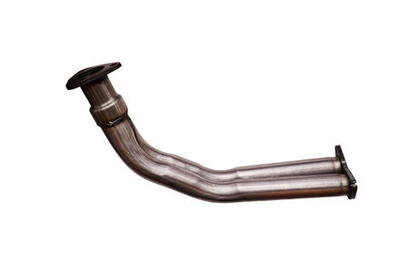 New downpipe of a car on white backgroundの写真素材