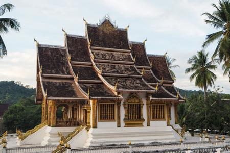 Royal Palace Temple in Luang Prabang Royal Palace Museum in Laosのeditorial素材