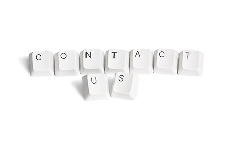 contact us computer keysの写真素材