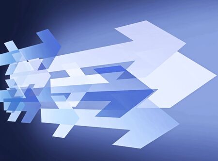 many blue arrows pointing from left to right