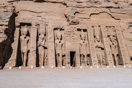 Small Temple of Nefertari, Abu Simbel, Egyptの写真素材