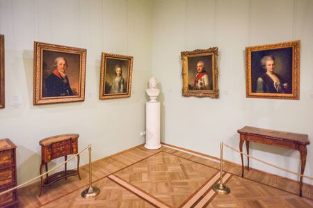 SAINT PETERSBURG, RUSSIA - FEB 24, 2015: One of the rooms of the State Hermitage, a museum of art and culture in Saint Petersburg, Russia. It was founded in 1764 by Catherine the Greatのeditorial素材
